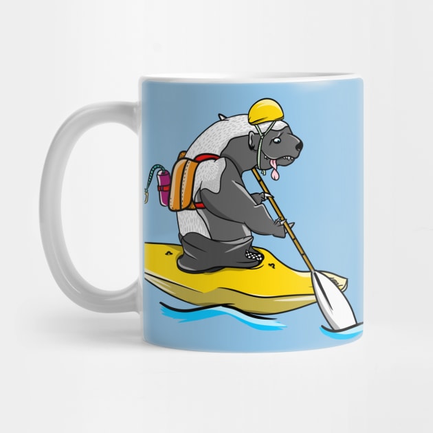 Honey badger in a kayak by mailboxdisco